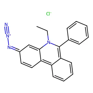 3-叠氮基-5-乙基-6-苯基菲啶鎓氯化物 structure