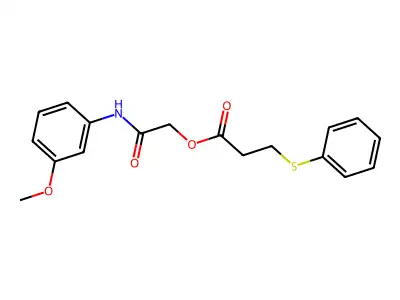 [2-(3-Methoxyanilino)-2-oxoethyl] 3-phenylsulfanylpropanoate structure