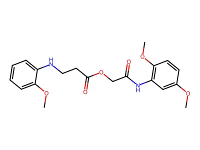 [2-(2,5-Dimethoxyanilino)-2-oxoethyl] 3-(2-methoxyanilino)propanoate structure