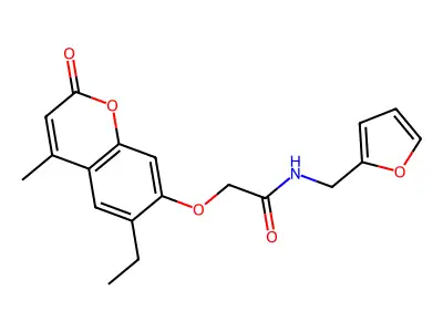 2-[(6-ethyl-4-methyl-2-oxo-2H-chromen-7-yl)oxy]-N~1~-(2-furylmethyl)acetamide structure