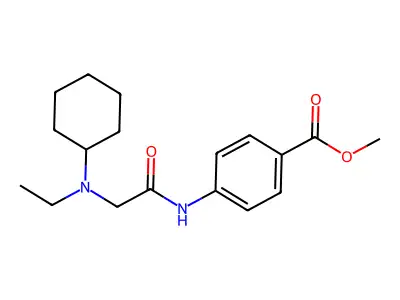 Methyl 4-[[2-[cyclohexyl(ethyl)amino]acetyl]amino]benzoate structure