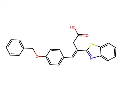 3-(1,3-Benzothiazol-2-yl)-4-[4-(benzyloxy)phenyl]but-3-enoic acid structure