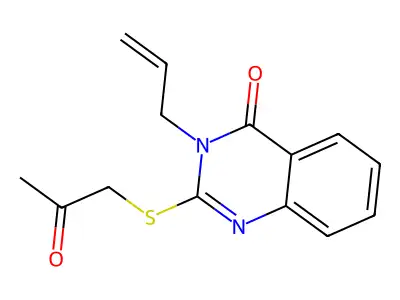 2-(2-Oxopropylsulfanyl)-3-prop-2-enylquinazolin-4-one structure