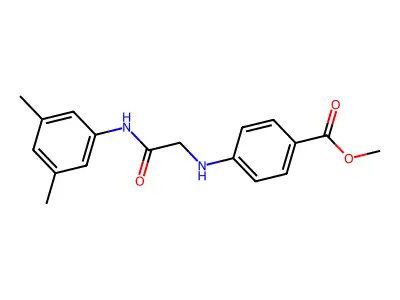 Methyl 4-[[2-(3,5-dimethylanilino)-2-oxoethyl]amino]benzoate structure