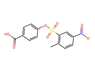4-[(2-Methyl-5-nitrobenzenesulfonyl)oxy]benzoic acid structure