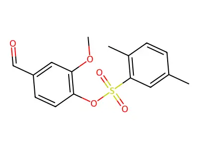4-Formyl-2-methoxyphenyl 2,5-dimethylbenzene-1-sulfonate structure