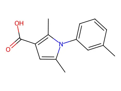 2,5-Dimethyl-1-m-tolyl-1H-pyrrole-3-carboxylic acid structure