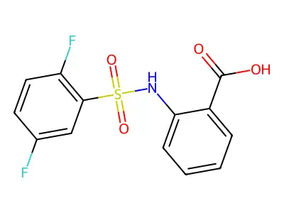 2-(2,5-Difluorobenzenesulfonamido)benzoic acid structure