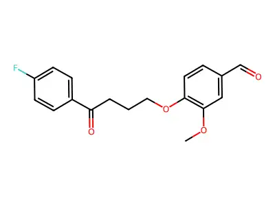 4-[4-(4-Fluorophenyl)-4-oxobutoxy]-3-methoxybenzaldehyde structure