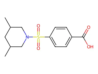 4-[(3,5-Dimethylpiperidin-1-yl)sulfonyl]benzoic acid structure