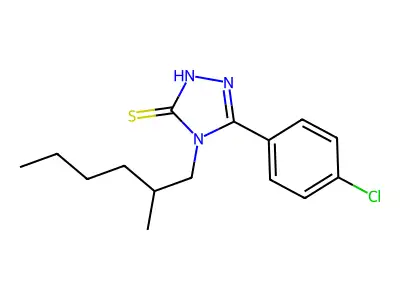 5-(4-chlorophenyl)-4-(2-methylhexyl)-4H-1,2,4-triazole-3-thiol structure