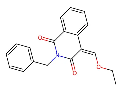 (4E)-2-benzyl-4-(ethoxymethylidene)isoquinoline-1,3-dione structure