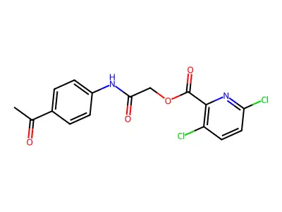 [(4-Acetylphenyl)carbamoyl]methyl 3,6-dichloropyridine-2-carboxylate structure