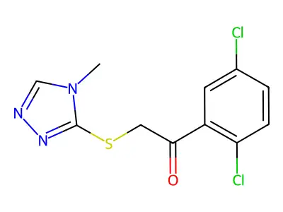 1-(2,5-Dichlorophenyl)-2-((4-methyl-4h-1,2,4-triazol-3-yl)thio)ethan-1-one structure