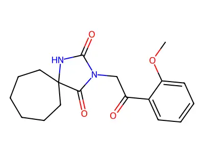 3-[2-(2-Methoxyphenyl)-2-oxoethyl]-1,3-diazaspiro[4.6]undecane-2,4-dione structure