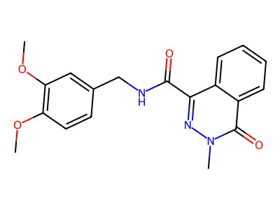 N-(3,4-dimethoxybenzyl)-3-methyl-4-oxo-3,4-dihydro-1-phthalazinecarboxamide structure