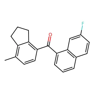 (7-Fluoronaphthalen-1-yl)(7-methyl-2,3-dihydro-1h-inden-4-yl)methanone structure