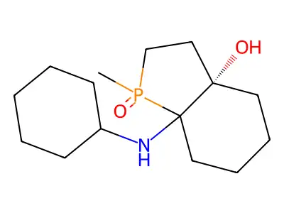 (3aS)-7a-(cyclohexylamino)-1-methyl-1-oxo-2,3,4,5,6,7-hexahydrophosphindol-3a-ol structure
