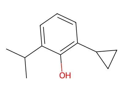 Phenol, 2-cyclopropyl-6-isopropyl- structure