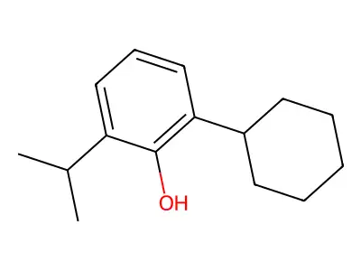 Phenol, 2-cyclohexyl-6-isopropyl- structure