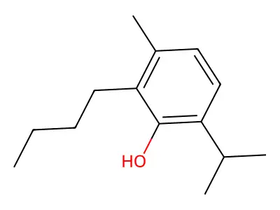 Phenol, 2-butyl-6-isopropyl-3-methyl- structure