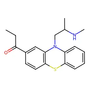 1-Propanone, 1-(10-(2-(methylamino)propyl)-10H-phenothiazin-2-yl)- structure