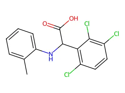 (o-Tolylamino)(2,3,6-trichlorophenyl)acetic acid structure