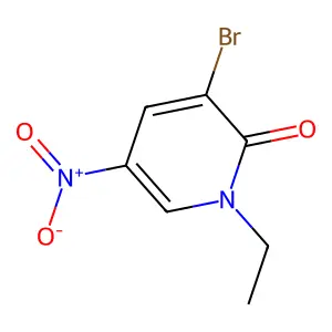 3-bromo-1-ethyl-5-nitropyridin-2(1H)-one structure