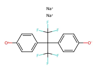 2,2-Bis(4-hydroxyphenyl)hexafluoropropane,disodium salt structure