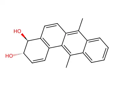 rel-(3R,4R)-3,4-Dihydro-7,12-dimethylbenz(a)anthracene-3,4-diol structure