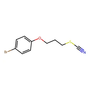 ([3-(4-Bromophenoxy)propyl]sulfanyl)formonitrile structure