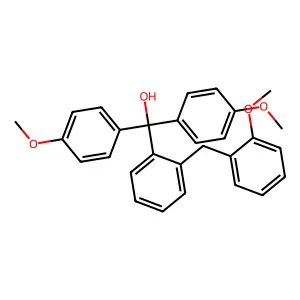 Bis(4-methoxyphenyl)-[2-[(2-methoxyphenyl)methyl]phenyl]methanol structure