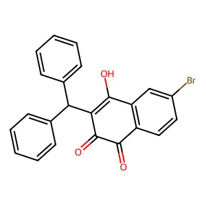 3-Benzhydryl-6-bromo-4-hydroxynaphthalene-1,2-dione structure