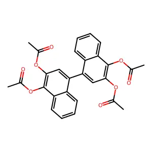 [1,1'-Binaphthalene]-3,3',4,4'-tetrayl tetraacetate structure