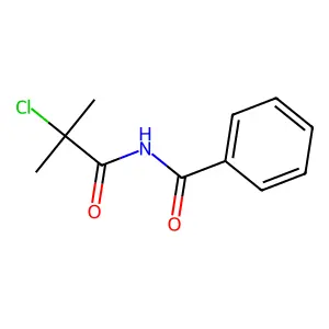 N-(2-chloro-2-methylpropanoyl)benzamide structure