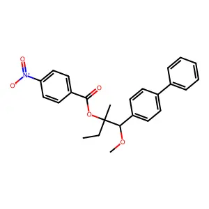 [1-Methoxy-2-methyl-1-(4-phenylphenyl)butan-2-yl] 4-nitrobenzoate structure