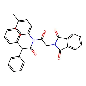 N-[2-(1,3-dioxoisoindol-2-yl)acetyl]-N-(4-methylphenyl)-2,2-diphenylacetamide structure