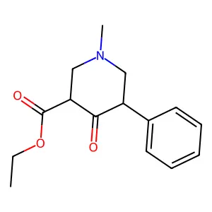 Ethyl 1-methyl-4-oxo-5-phenyl-piperidine-3-carboxylate structure