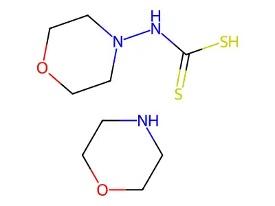 1-Morpholinecarbamic acid, morpholine salt structure