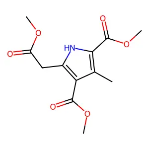 dimethyl 5-(2-methoxy-2-oxoethyl)-3-methyl-1H-pyrrole-2,4-dicarboxylate structure