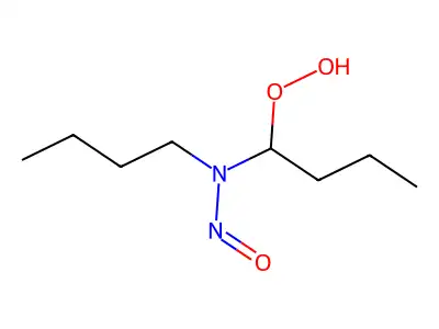 N-Butyl-N-(1-hydroperoxybutyl)nitrosamine structure