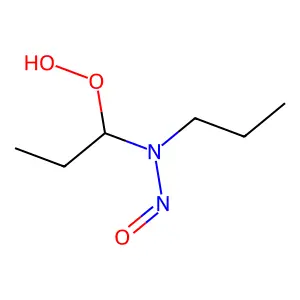 N-Nitroso-propyl-(alpha-hydroperoxypropyl)amine structure
