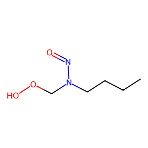 Butylamine, N-(hydroperoxymethyl)-N-nitroso- structure