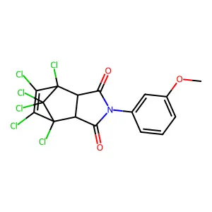 1,4,5,6,7,7-Hexachloro-N-(3-methoxyphenyl)-5-norbornene-2,3-dicarboximide structure