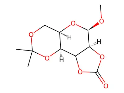 7-Methoxy-12,12-dimethyl-3,5,8,11,13-pentaoxatricyclo[7.4.0.02,6]tridecan-4-one structure
