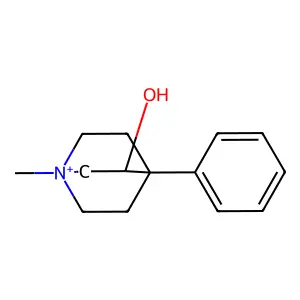 1-Methyl-4-phenyl-1lambda(5)-azabicyclo(2.2.2)octan-3-ol structure