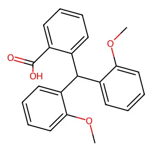 2-[Bis(2-methoxyphenyl)methyl]benzoic acid structure