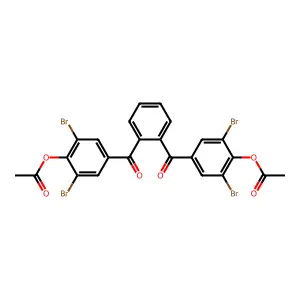 [4-[2-(4-Acetyloxy-3,5-dibromobenzoyl)benzoyl]-2,6-dibromophenyl] acetate structure
