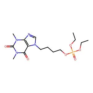 4-(1,3-Dimethyl-2,6-dioxopurin-7-yl)butyl diethyl phosphate structure