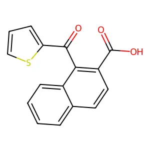 1-(Thiophene-2-carbonyl)naphthalene-2-carboxylic acid structure